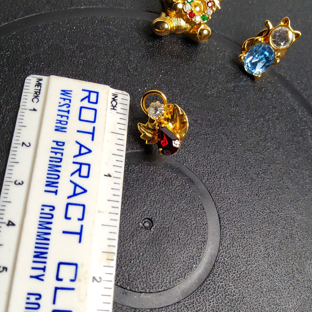 Animals and Angeles pins goldtone and rhinestone - Picture 6 of 8